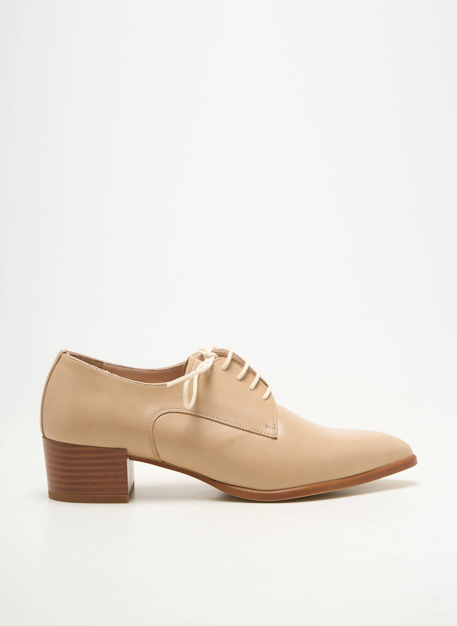 Derbies bout pointu talon de 4 à 6cm beige PERTINI femme