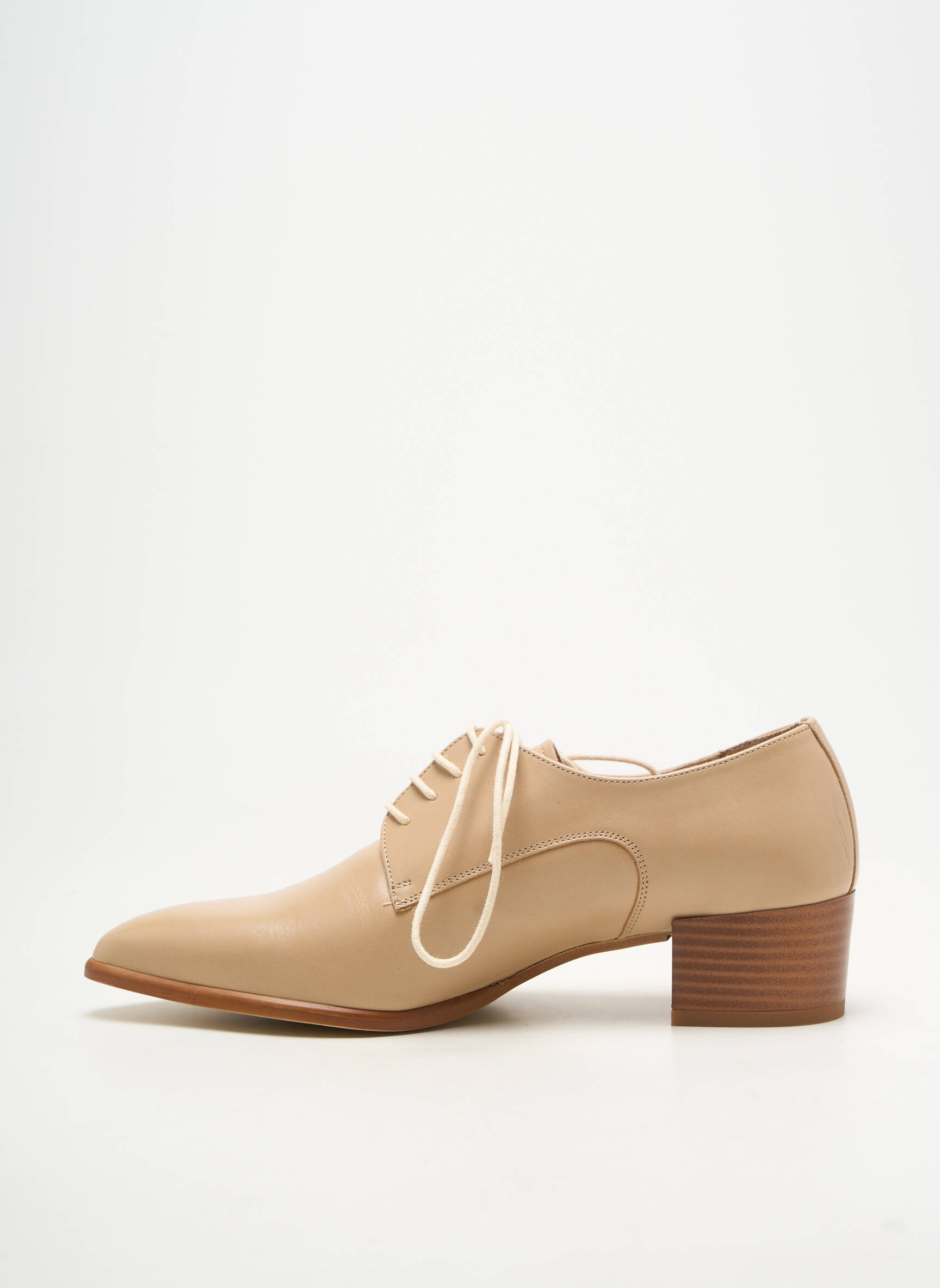 Derbies bout pointu talon de 4 à 6cm beige PERTINI femme