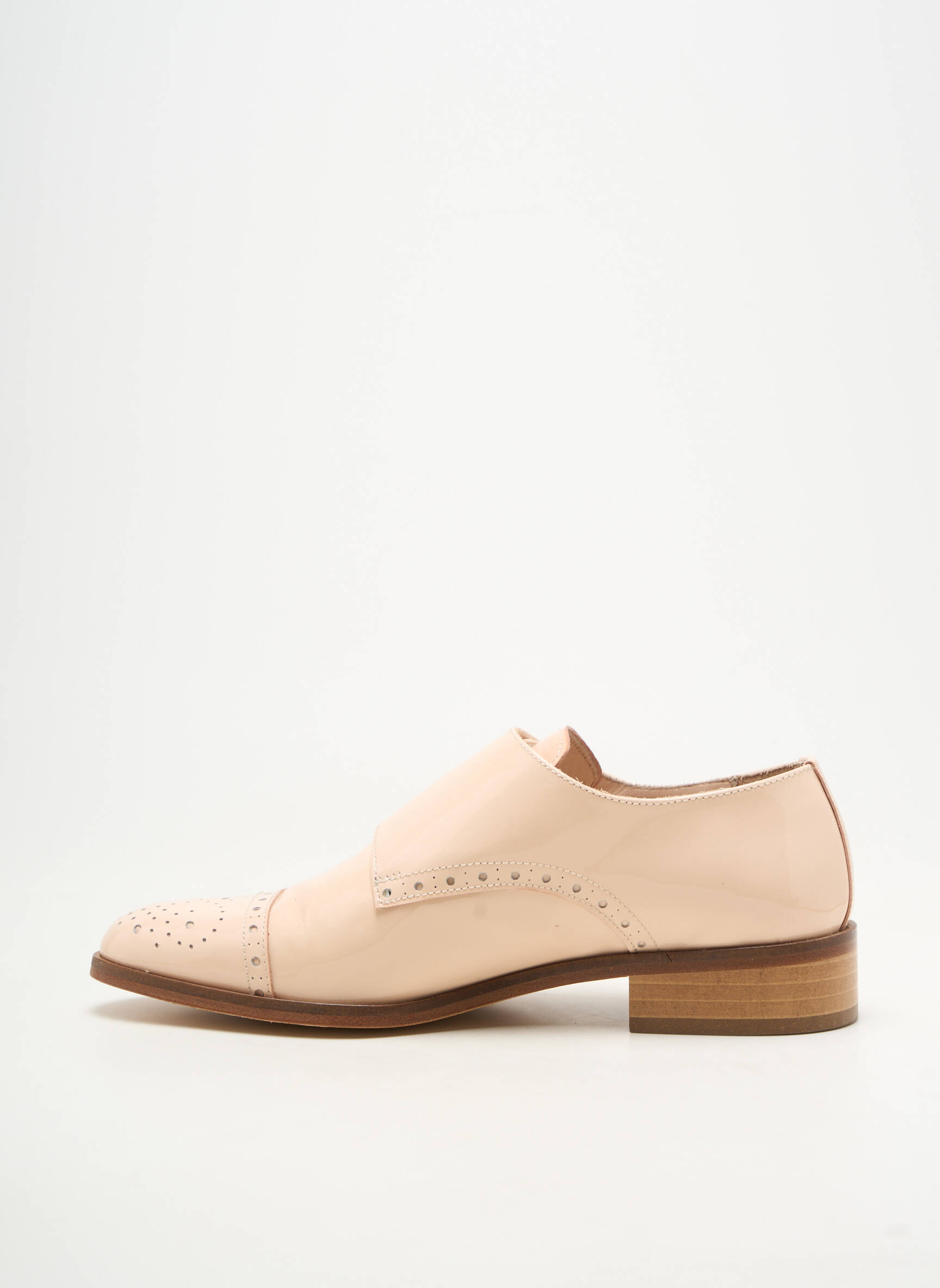 Derbies matière lisse talon plat jusqu'à 3cm rose PERTINI femme