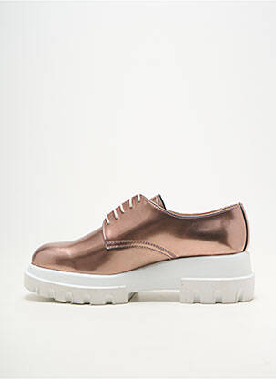 Derbies matière lisse talon plat jusqu'à 3cm rose PERTINI femme