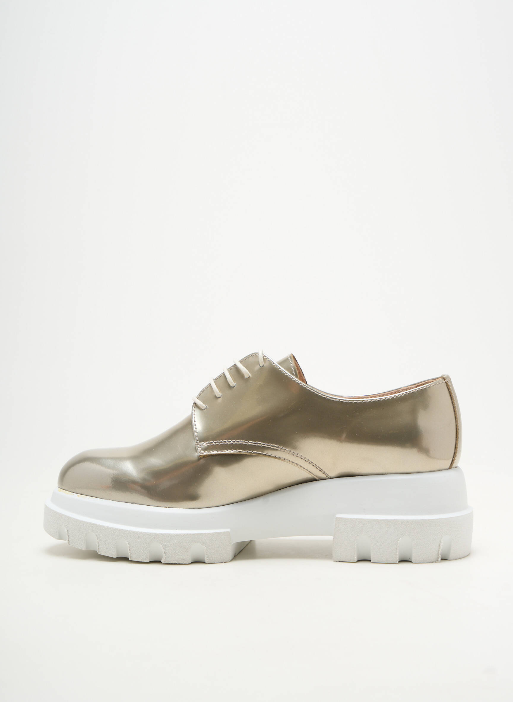 Derbies matière lisse talon plat jusqu'à 3cm or PERTINI femme