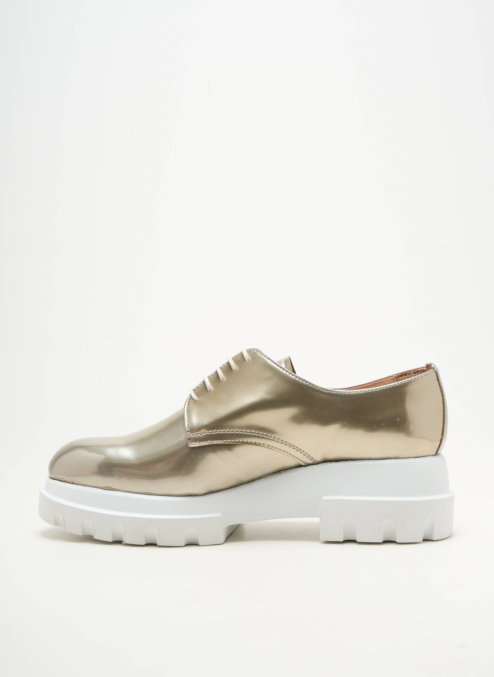 Derbies matière lisse talon plat jusqu'à 3cm or PERTINI femme