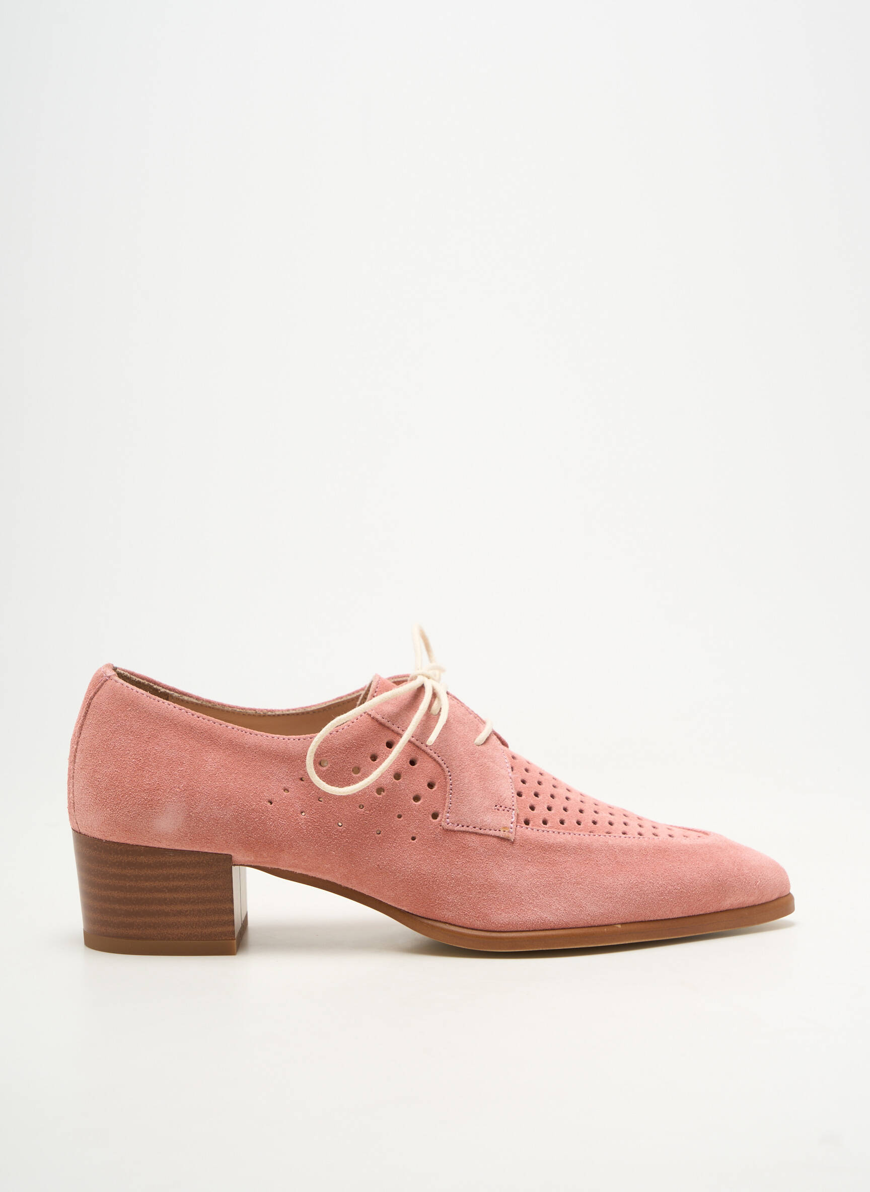 Derbies bout pointu talon de 4 à 6cm rose PERTINI femme