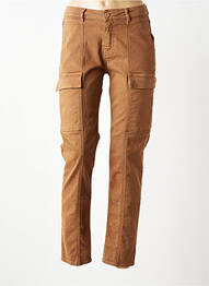 Pantalon cargo poches marron HAPPY femme