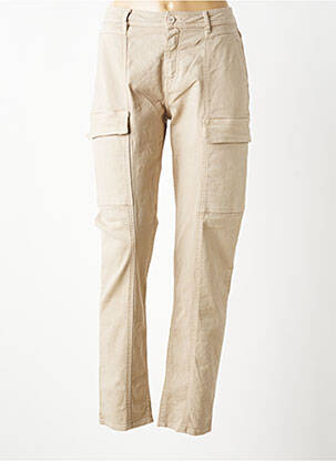 Pantalon cargo slim beige HAPPY femme
