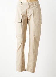 Pantalon cargo poches beige HAPPY femme