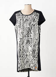 Robe courte manches courtes manches courtes noir CHIPIE femme