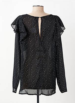 Blouse légère et transparente manches longues noir MOLLY BRACKEN femme