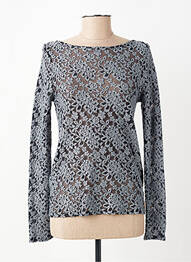Top coupe cintrée manches longues gris CHIPIE femme