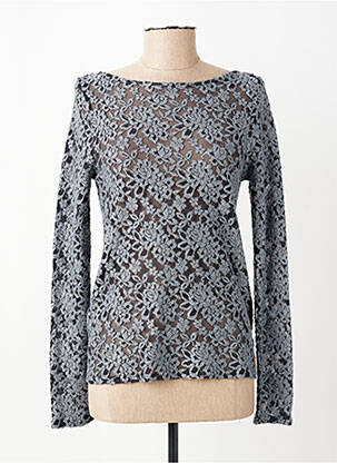 Top coupe cintrée manches longues gris CHIPIE femme