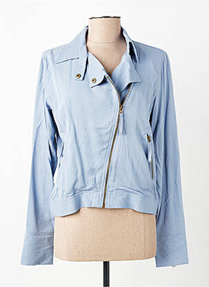 Veste casual col tailleur bleu KANA BEACH femme