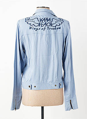 Veste casual col tailleur bleu KANA BEACH femme