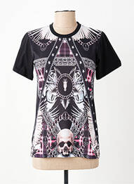 T-shirt imprimé fantaisie manches courtes noir CELEBRYTEES femme