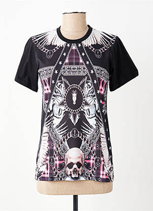 T-shirt imprimé fantaisie manches courtes noir CELEBRYTEES femme