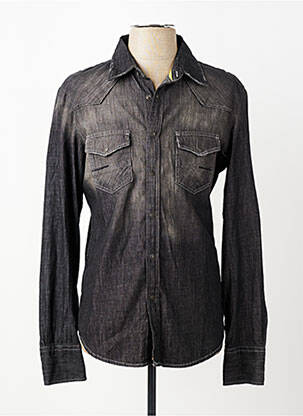 Chemise manches longues coupe cintrée noir MELTIN'POT homme