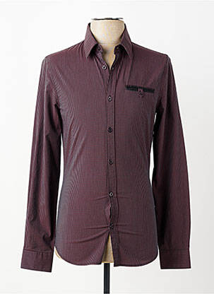 Chemise manches longues poches rouge GUESS homme