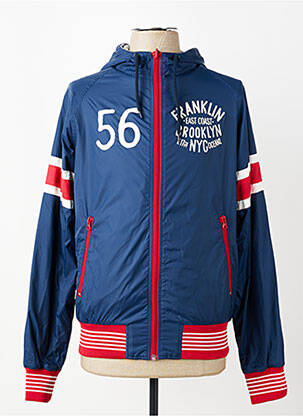 Blouson capuche bleu FRANKLIN MARSHALL homme