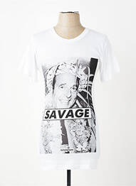 T-shirt coupe cintrée manches courtes blanc ELEVEN PARIS homme