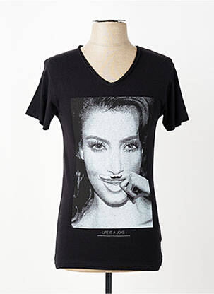 T-shirt coupe cintrée manches courtes noir ELEVEN PARIS homme