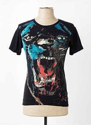 T-shirt coupe cintrée manches courtes noir ELEVEN PARIS homme