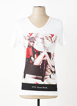 T-shirt coupe cintrée manches courtes blanc ELEVEN PARIS homme