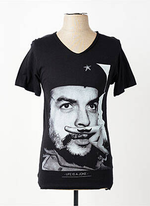 T-shirt coupe cintrée manches courtes noir ELEVEN PARIS homme