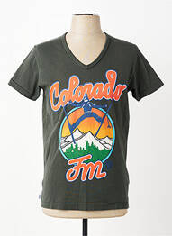 T-shirt coupe cintrée manches courtes vert FRANKLIN MARSHALL homme