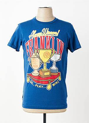 T-shirt coupe cintrée manches courtes bleu FRANKLIN MARSHALL homme