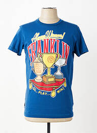 T-shirt coupe cintrée manches courtes bleu FRANKLIN MARSHALL homme