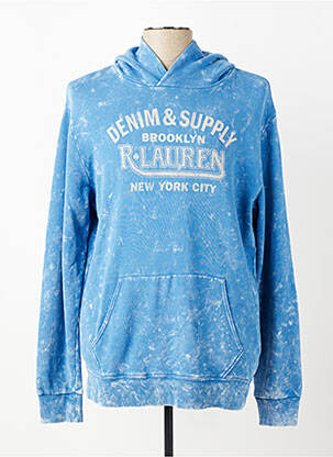 Sweat-shirt stretch manches longues bleu RALPH LAUREN homme