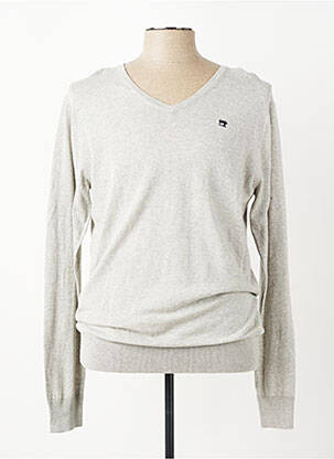 Pull col v manches longues gris SCOTCH & SODA homme