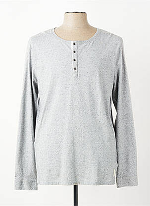 T-shirt tissage chiné manches longues gris SCOTCH & SODA homme