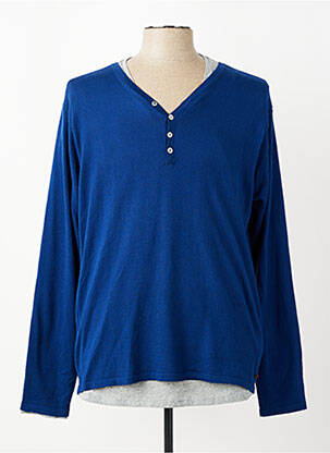 Pull stretch manches longues bleu SCOTCH & SODA homme