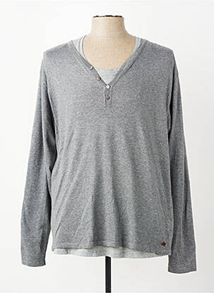 Pull stretch manches longues gris SCOTCH & SODA homme