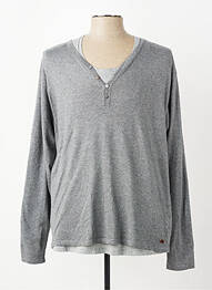Pull stretch manches longues gris SCOTCH & SODA homme