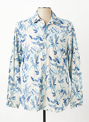 Chemise manches longues imprimé fantaisie bleu MELTIN'POT homme
