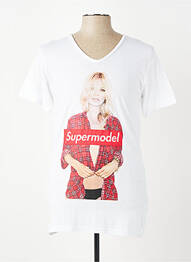 T-shirt coupe cintrée manches courtes blanc ELEVEN PARIS homme
