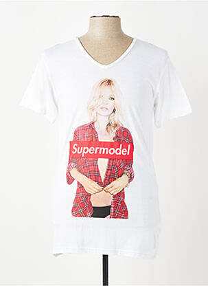 T-shirt coupe cintrée manches courtes blanc ELEVEN PARIS homme