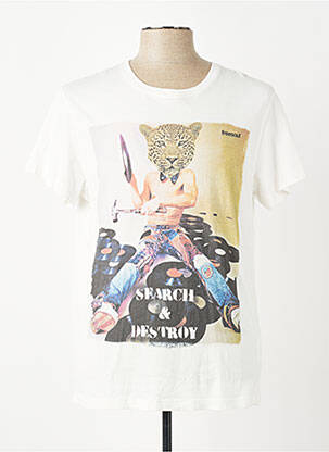 T-shirt coupe cintrée manches courtes beige FREESOUL homme
