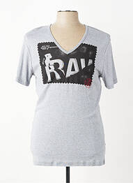 T-shirt coupe cintrée manches courtes gris G STAR homme
