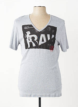 T-shirt coupe cintrée manches courtes gris G STAR homme