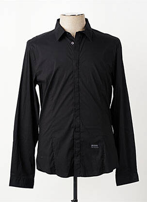 Chemise manches longues coupe cintrée noir GUESS homme
