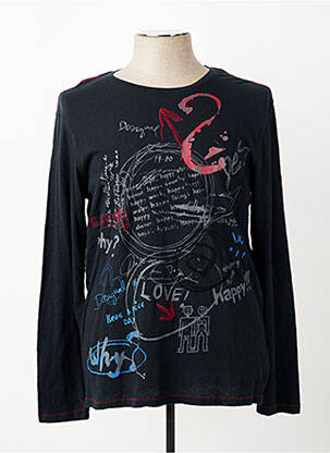 T-shirt coupe cintrée manches longues noir DESIGUAL homme