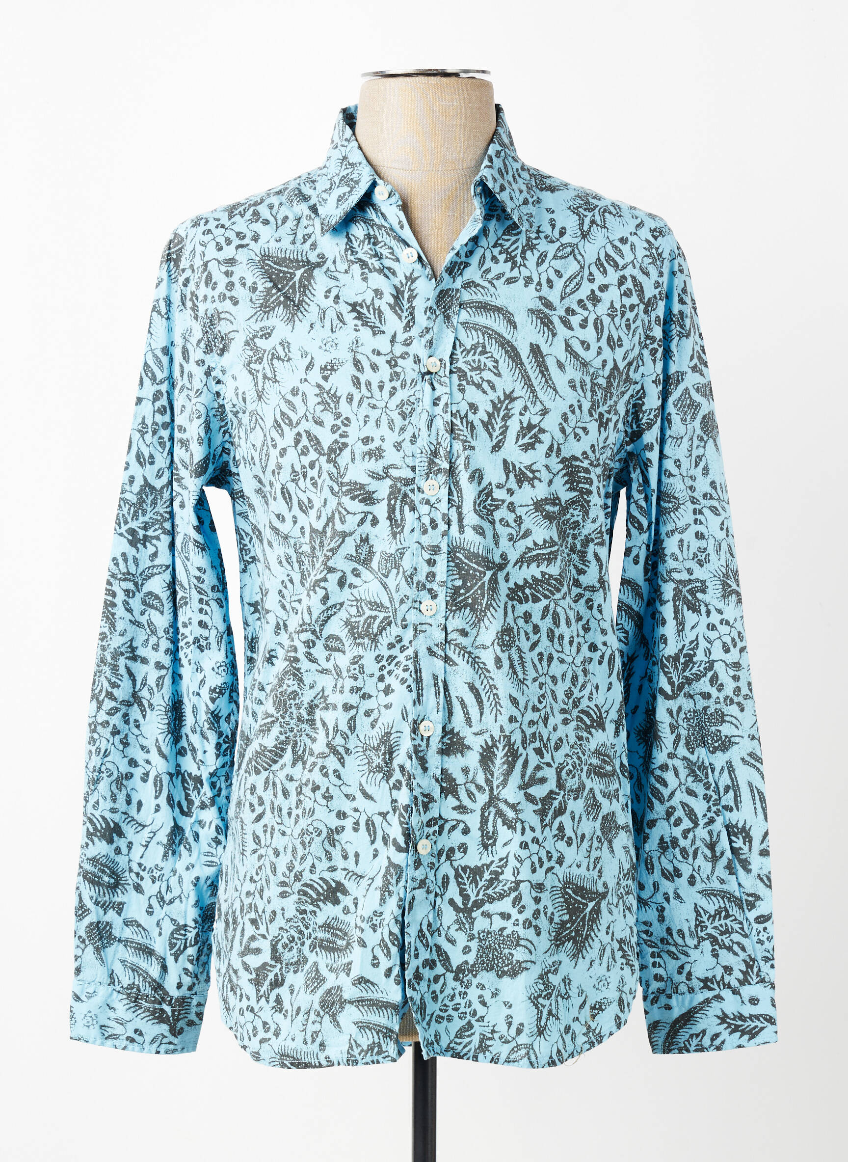 Chemise manches longues coupe cintrée bleu MELTIN'POT homme