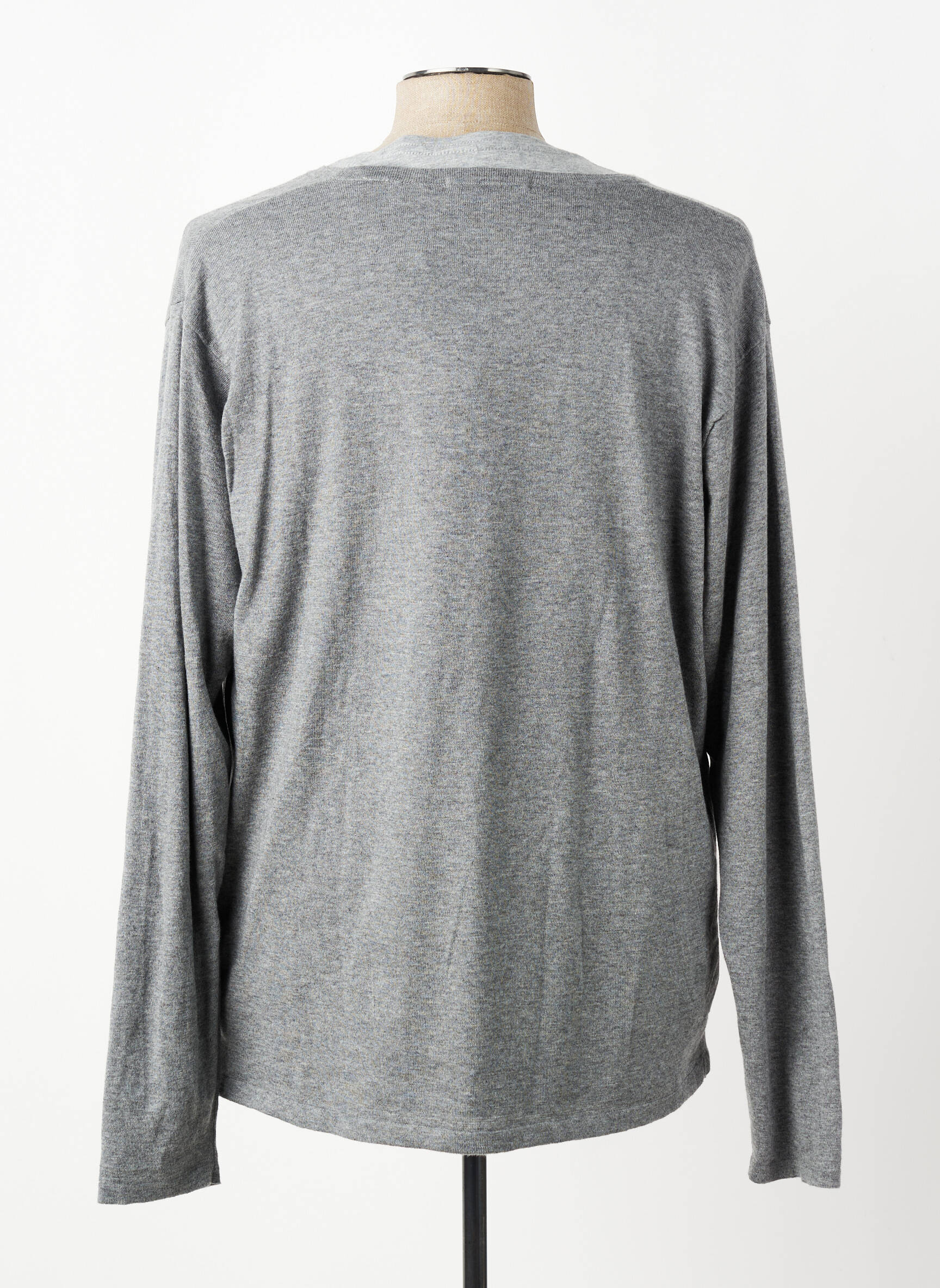 Pull stretch manches longues gris SCOTCH & SODA homme