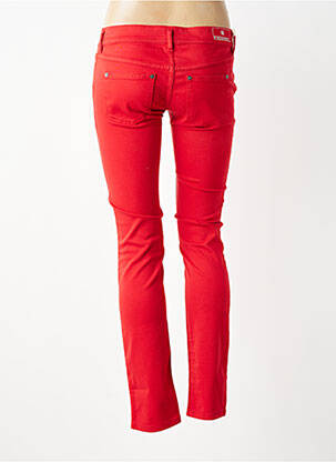 Jeans coupe slim stretch taille basse rouge FREESOUL femme