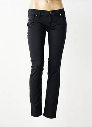 Jeans coupe slim stretch taille basse noir FREESOUL femme