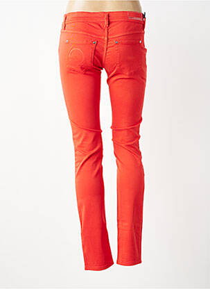 Jeans coupe slim stretch taille basse rouge FREESOUL femme