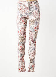 Jeans skinny taille normale taille normale beige KARPOS femme