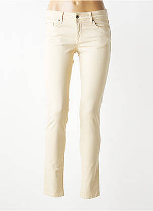 Pantalon slim taille basse taille basse beige SALSA femme